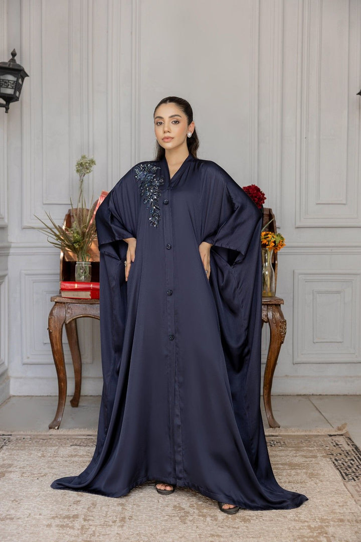 Navy Embellished Abaya