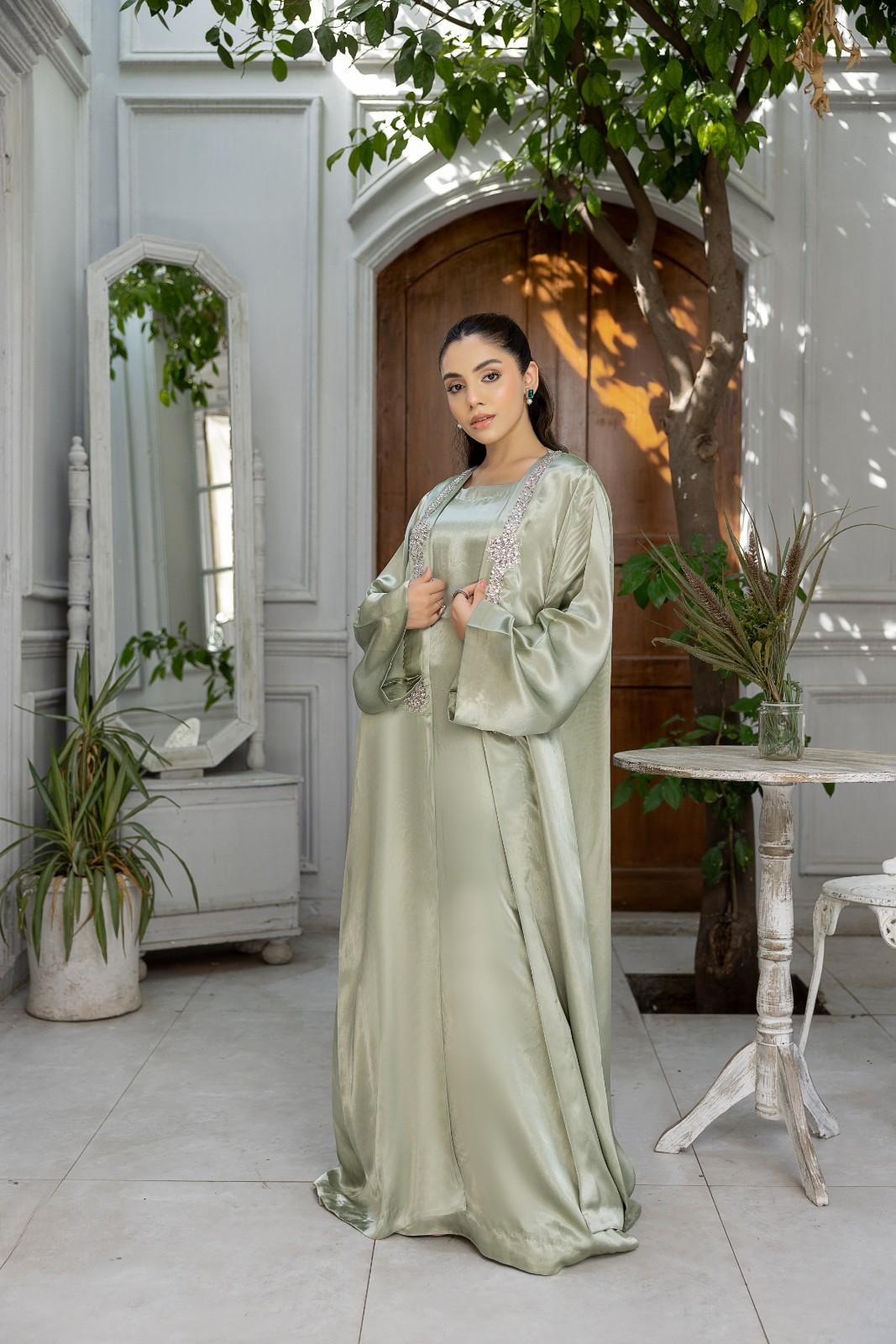 Sage Mist Crystal Abaya