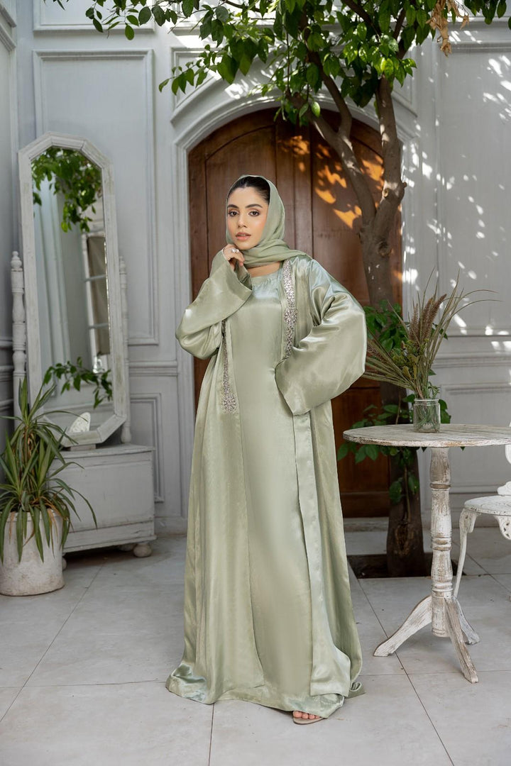 Sage Mist Crystal Abaya