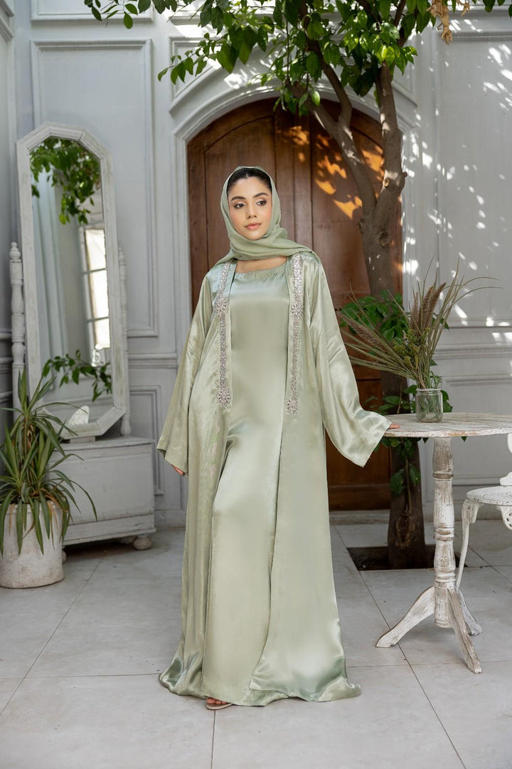 Sage Mist Crystal Abaya