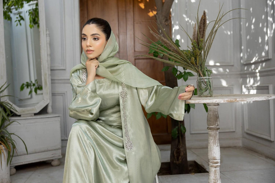 Sage Mist Crystal Abaya