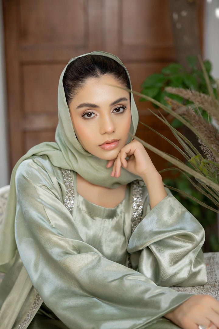 Sage Mist Crystal Abaya