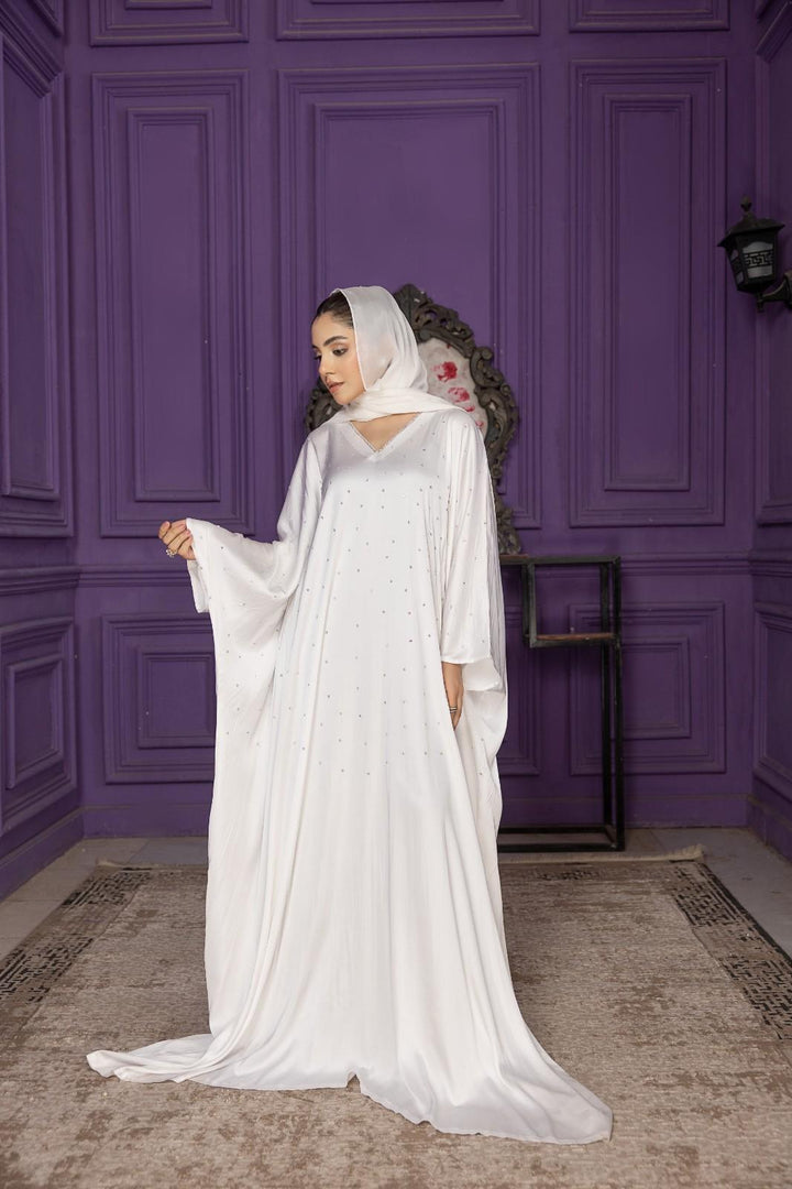 White Moon Pearl Abaya