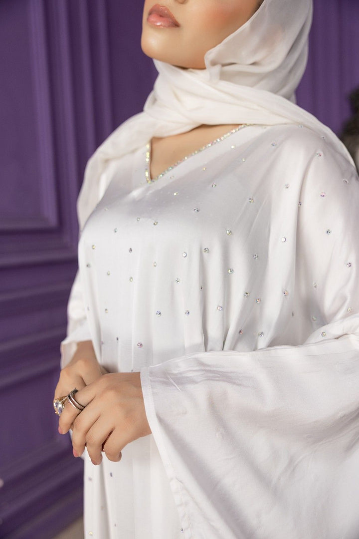 White Moon Pearl Abaya