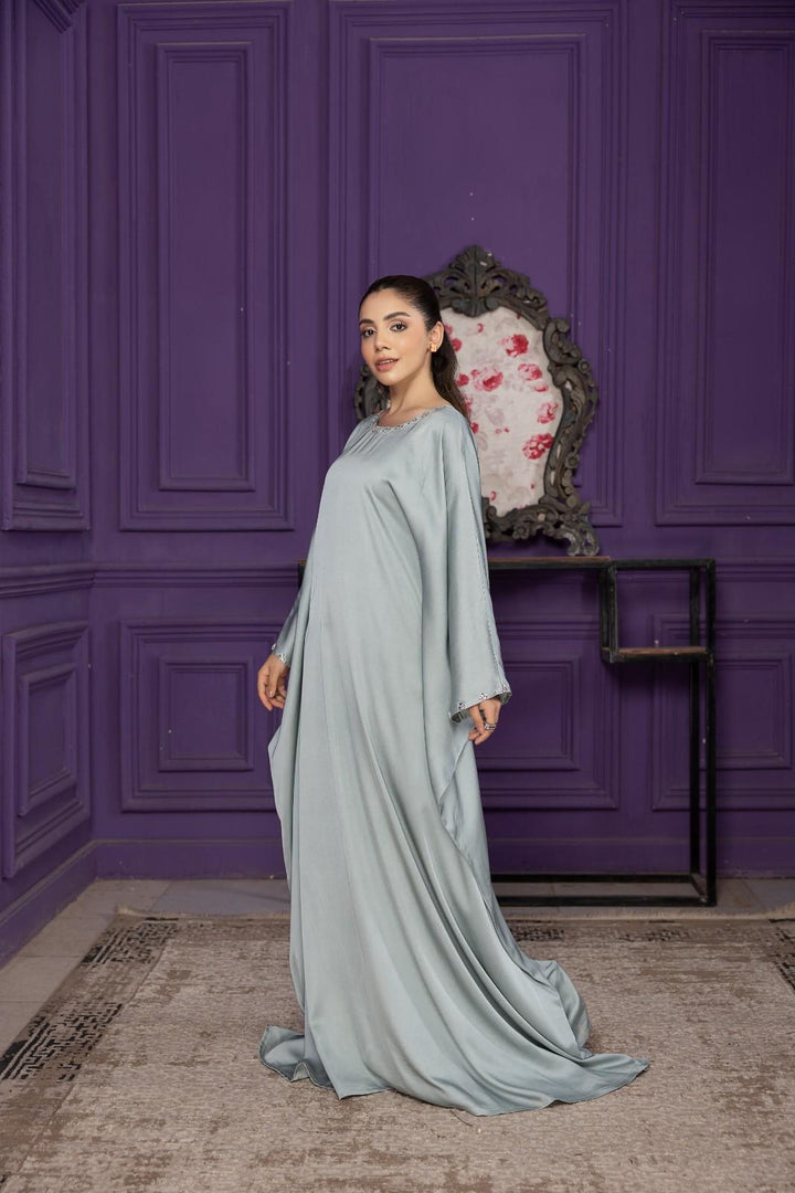 Frosted Sage Luxe Abaya