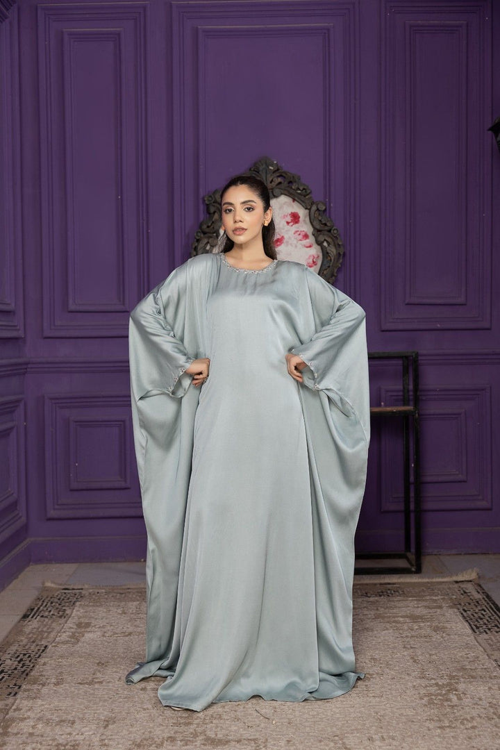 Frosted Sage Luxe Abaya