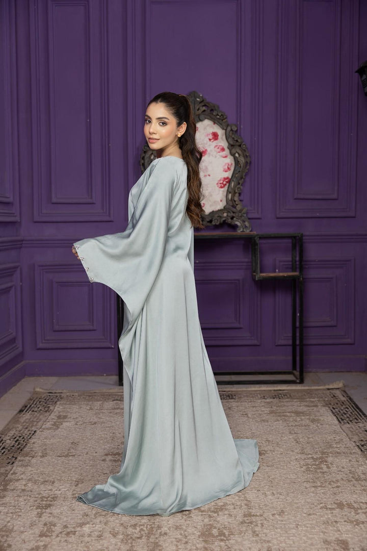 Frosted Sage Luxe Abaya