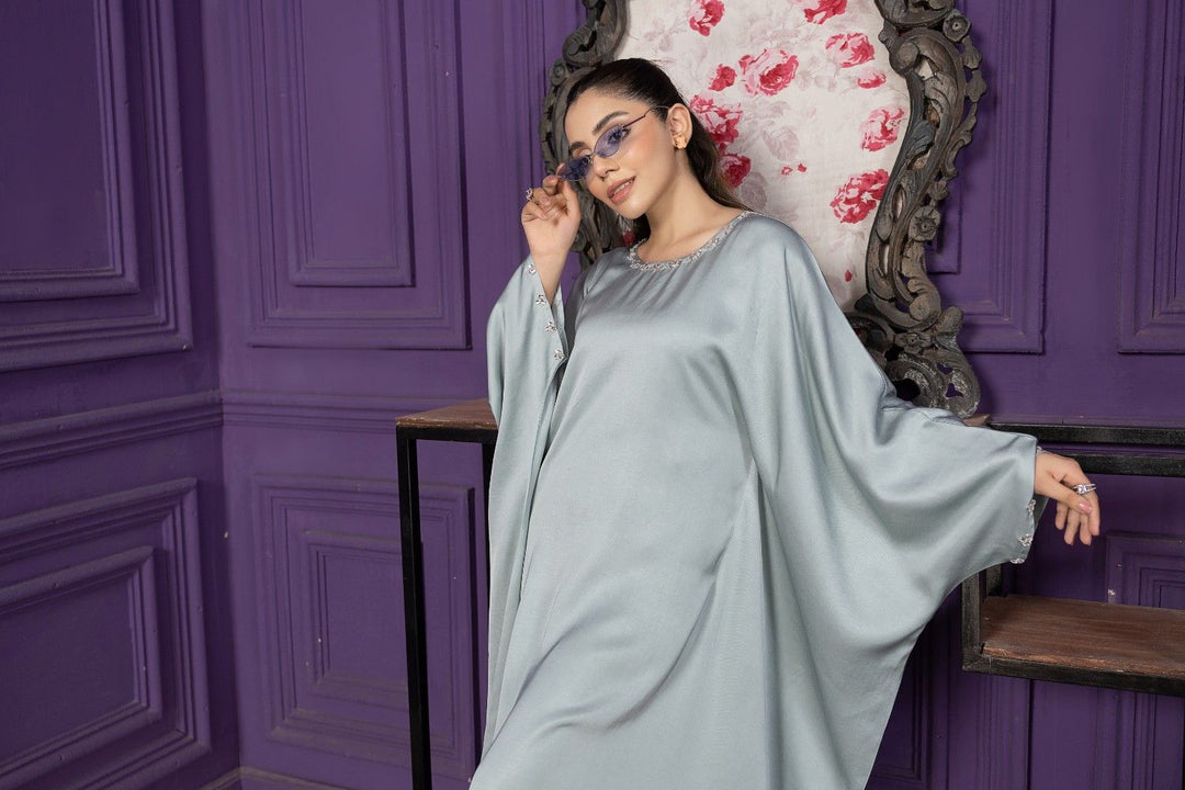 Frosted Sage Luxe Abaya