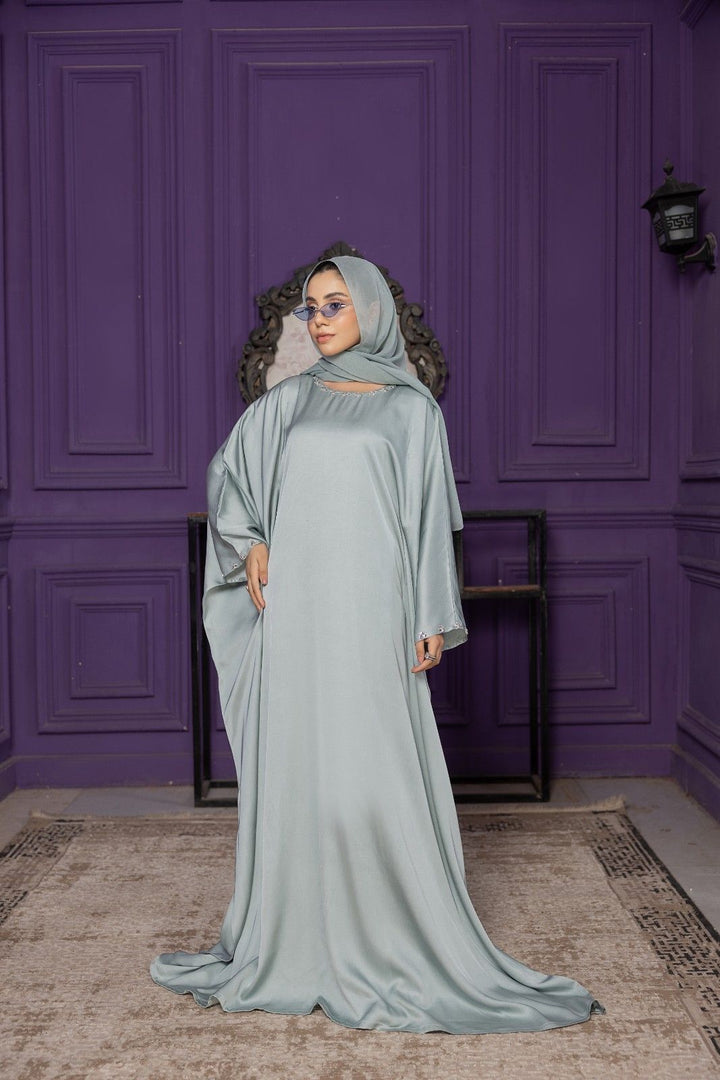 Frosted Sage Luxe Abaya