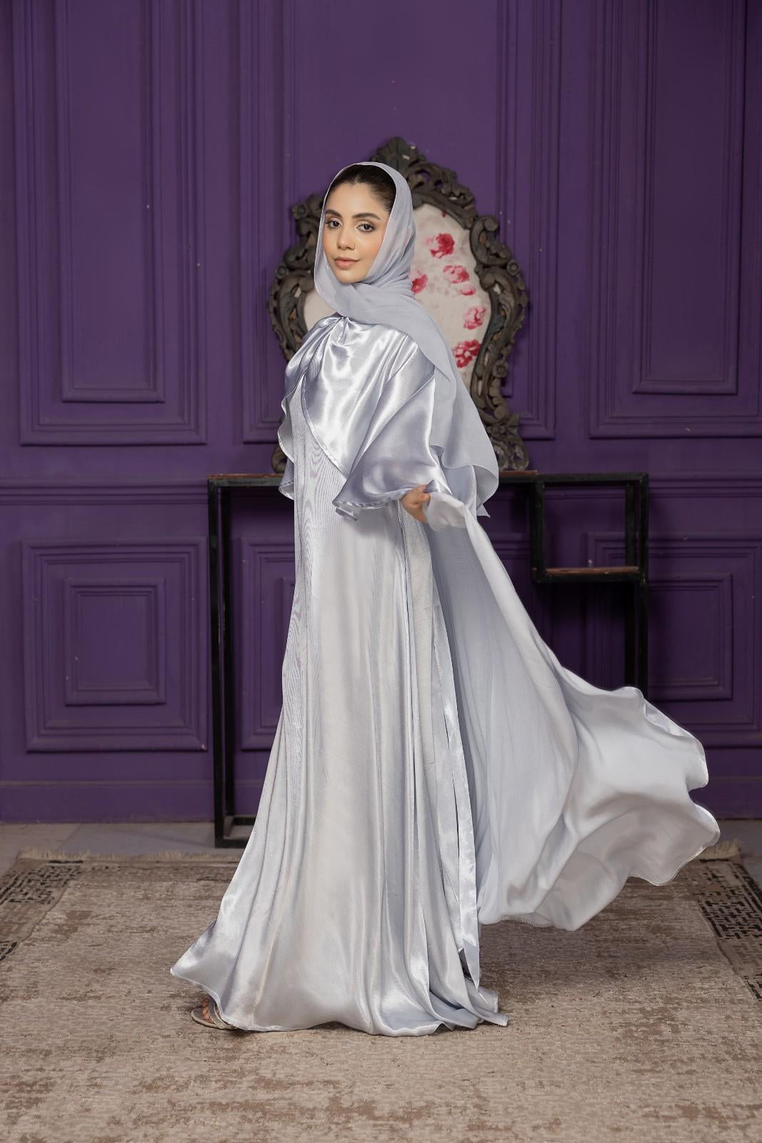 Icy Lumina Flow Abaya