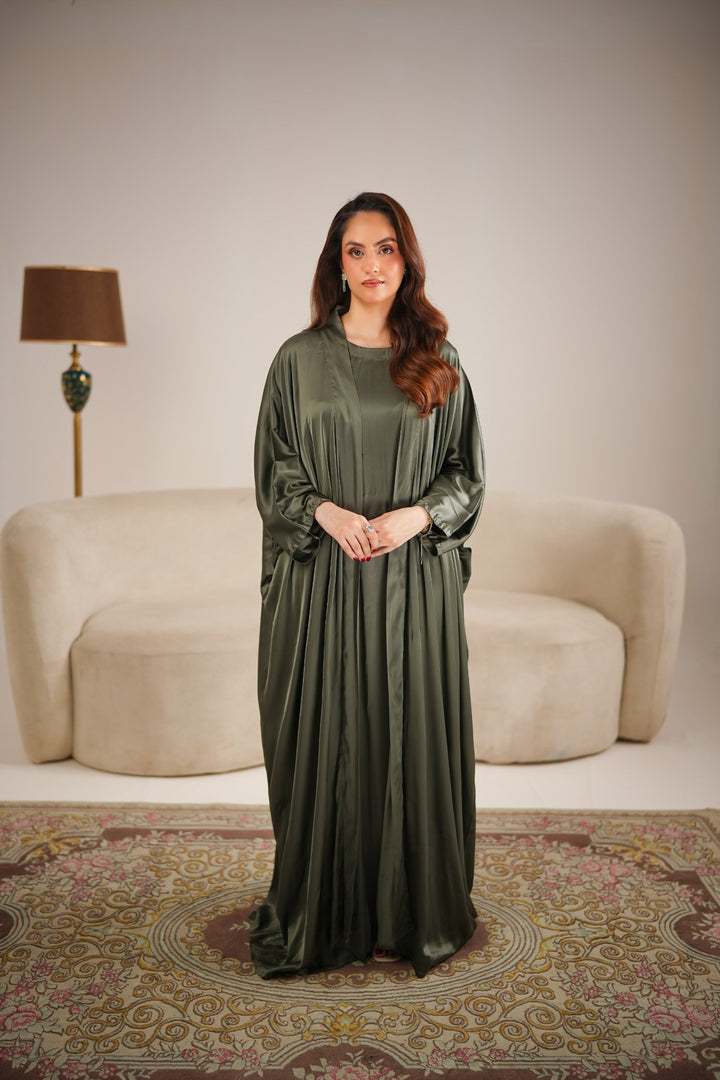 Layered Olive Abaya