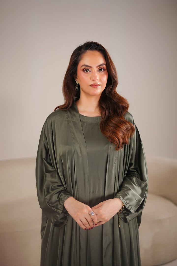 Layered Olive Abaya