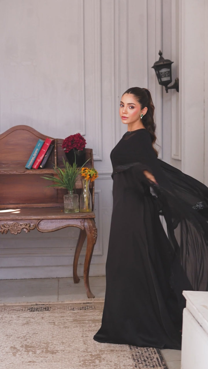 Black Dahlia Sequin Abaya